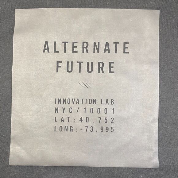 H&M "Alternate Future" Black Crewneck Pullover Sweatshirt! Tech Goth Sz M - Picture 3 of 16